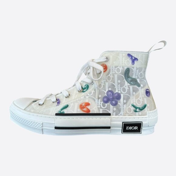 Dior Kenny Scharf White & Multicolor Oblique Faces B23 Sneakers - Picture 3 of 8